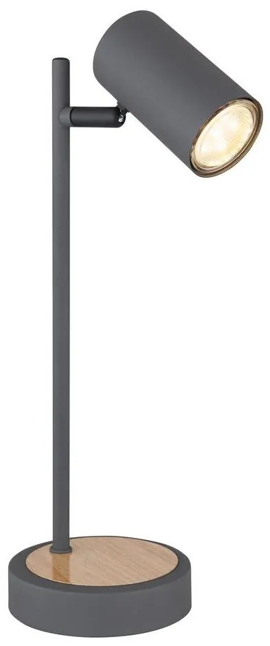 Globo 57910TG - Stolná lampa ROBBY 1xGU10/5W/230V šedá/hnedá