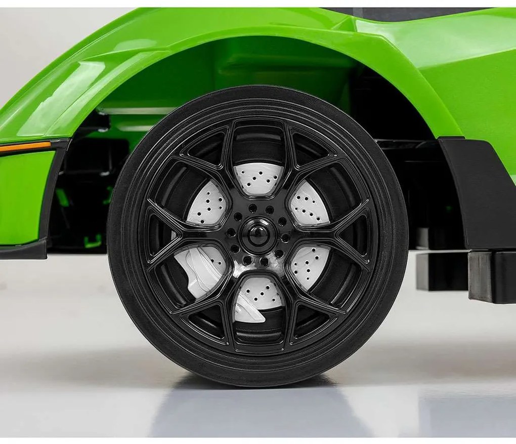 Detské odrážadlo so zvukom a vodiacou tyčou Milly Mally LAMBORGHINI ESSENZA SC V12 zelené