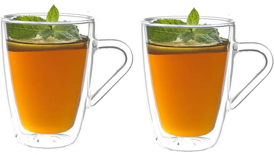 Sada 2 dvojstenných pohárov na čaj Bredemeijer, 320 ml