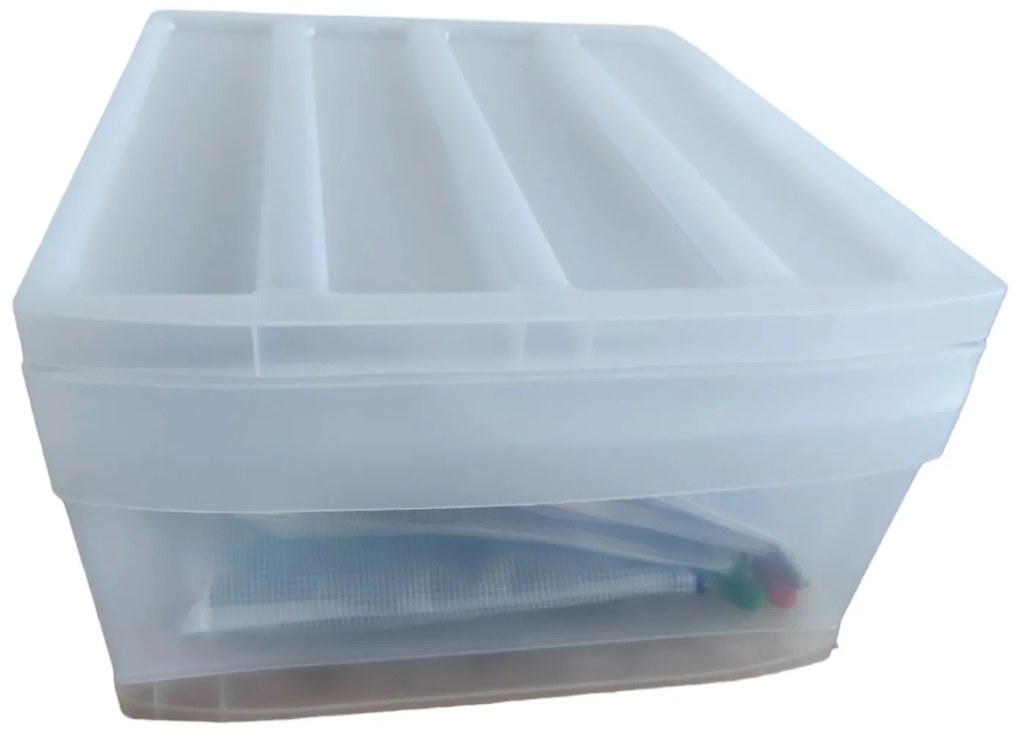 L - Zásuvka, úložný box výsuvný, transparentný Rotho SYSTEMIX