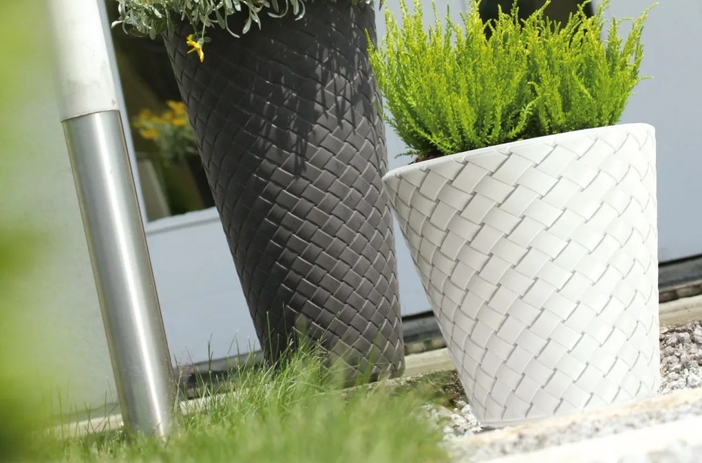 Kvetináč Little Matuba s vkladom biely