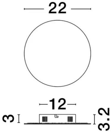 LED nástenné svietidlo Cyrcle 22 čierne