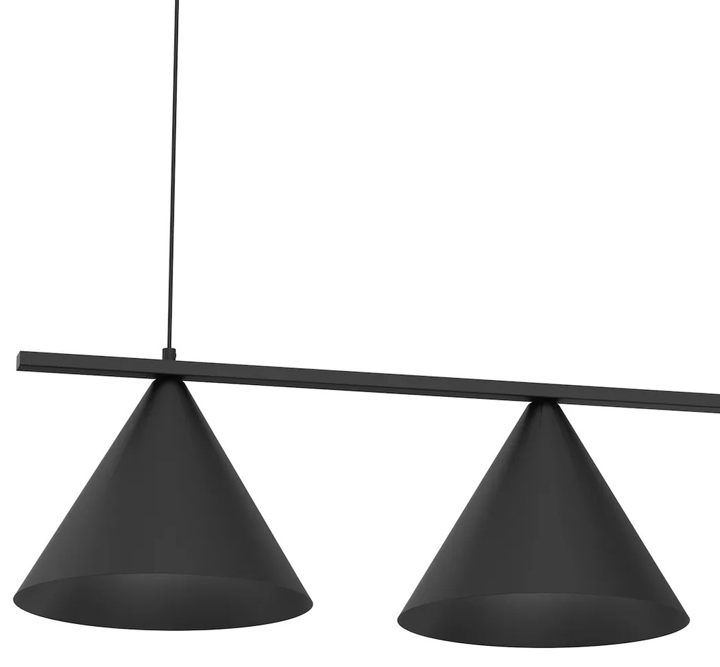 Závesné svietidlo Capital, 3x čierne kovové tienidlo, (fi 30cm), b