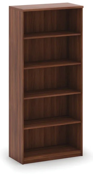 Kancelársky regál MIRELLI, 800 x 400 x 1800 mm, orech