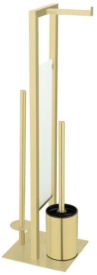 WENKO 26034100 - Sada na WC RIVALTA 18x70 cm nerez/zlatá/biela/čierna