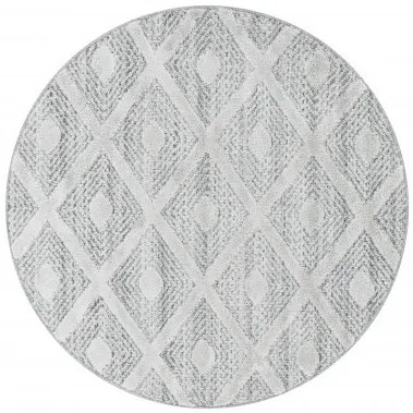 Ayyildiz, Kusový koberec Pisa 4707 Grey kruh, 80x80 (priemer) kruh, šedá, obývacia izba