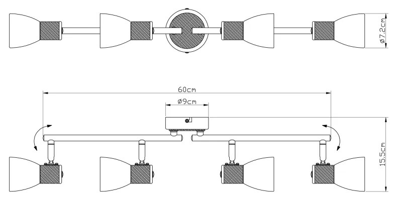 GLOBO GYLFI 54352-4 Stropné svietidlo