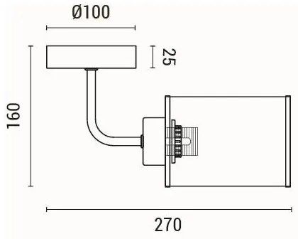 Nástenné svietidlo 1xE27/60W/230V