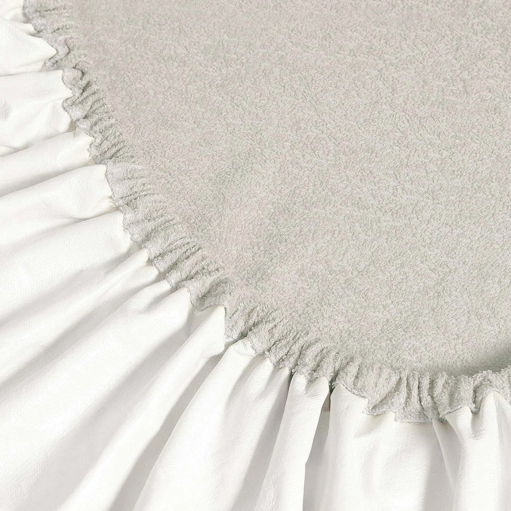 Goldea nepriepustná froté plachta s napínacou gumou - sivohnedá 90 x 200 cm