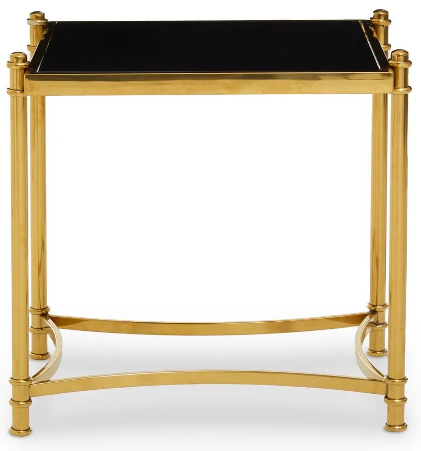 Odkladací stolík so sklenenou doskou 50x56 cm Ackley – Premier Housewares