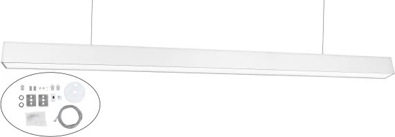 Top Light - LED Stropné prisadené závesné svietidlo HORIZON LED/40W/230V biela