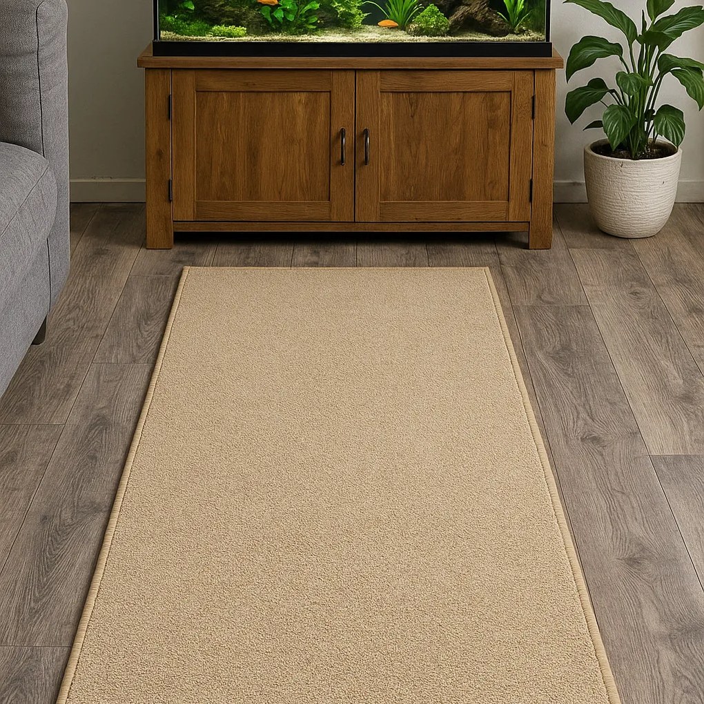 AladinWorld Expres, Koberec behúň Velur Ultra béžový, 90x200, béžová, detská izba
