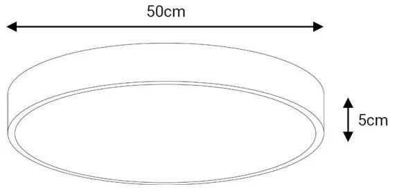 LED Stropné svietidlo FELIZ LED/50W/230V 4000K pr. 50 cm čierna