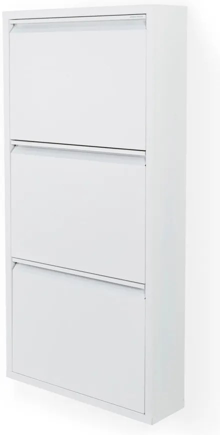 Biela kovová výklopná skrinka na topánky 50x103x15 cm Billy – Spinder Design