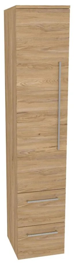 Mereo, Mereo Bino, kúpeľňová skrinka vysoká 163 cm, ľavá, Multidecor, Jaseň horský, MER-CN697JASH