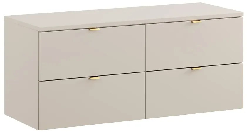 Závesná skrinka pod umývadlo Dalia Cashmere s doskou 120 cm kašmírová