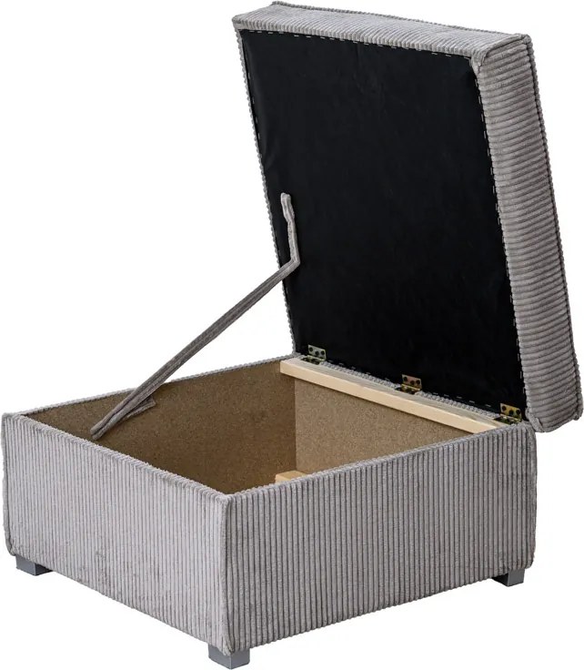 AKCIA Tmavomodrý taburet SMART COSARO s úložným priestorom 65x65 cm II. akosť