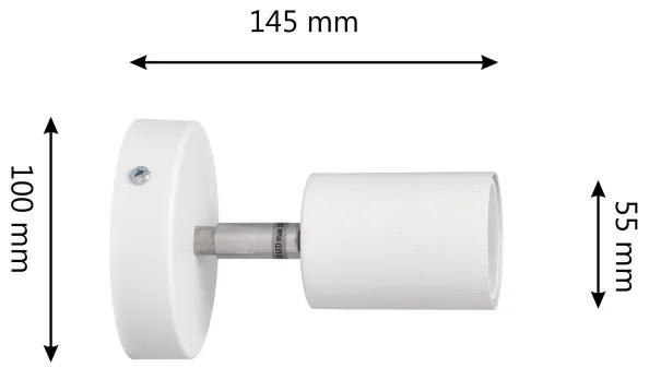 LED Nástenné bodové svietidlo TUNE 1xGU10/4,8W/230V biela