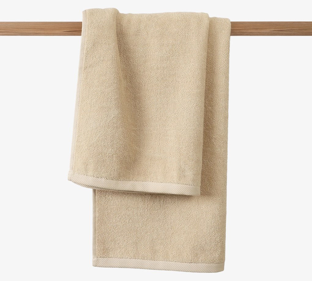 Goldea bavlnený froté uterák / osuška soft bez bordúry – béžový 70 x 140 cm