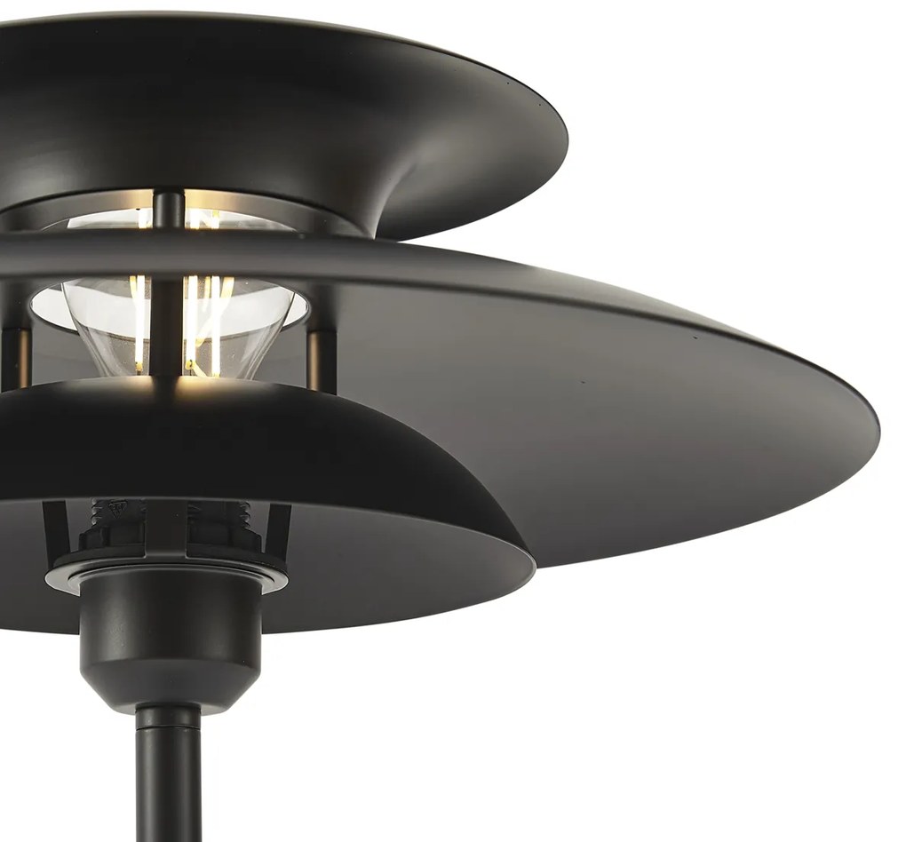 Retro stolná lampa čierna oceľ 45cm - Pauly