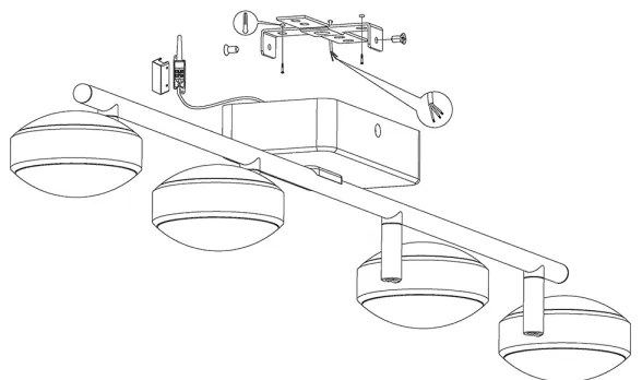 Eglo 97717 - LED RGB Stmievateľné bodové svietidlo CORROPOLI-C 4xLED/5W/230V