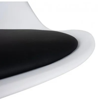 Otočná kancelárska stolička Malatec - biela/čierna