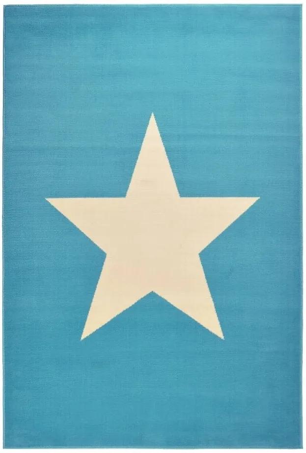 Detský svetlomodrý koberec Hanse Home Star, 140 × 200 cm