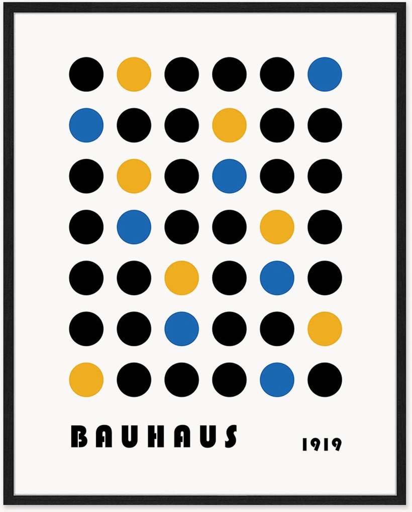 Nástenná dekorácia v ráme Bauhaus Abstract Dots
