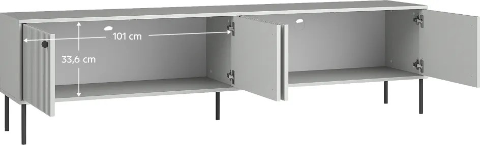 Televízny stolík ARIS 4D, šedá