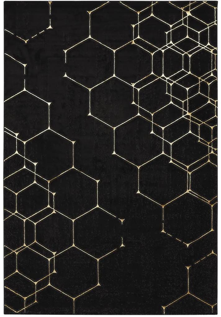 Koberce Breno Kusový koberec MARMARIS 405/black, čierna, viacfarebná,160 x 230 cm