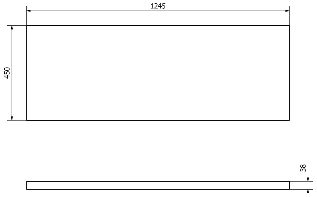 Aqualine Sapho, VEGA pracovná doska 125x45cm, dub platin