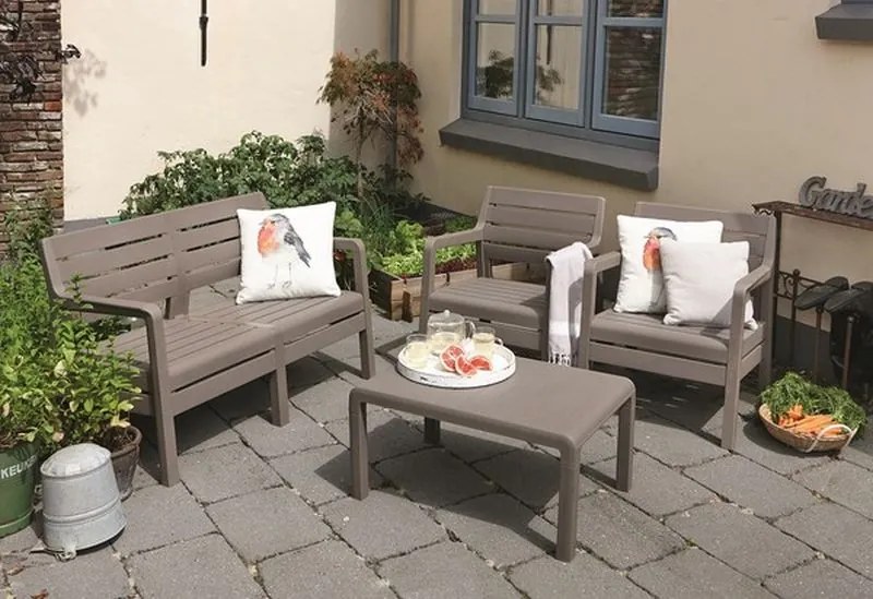 ALLIBERT DELANO Set záhradný, grafit/sivá 17201088