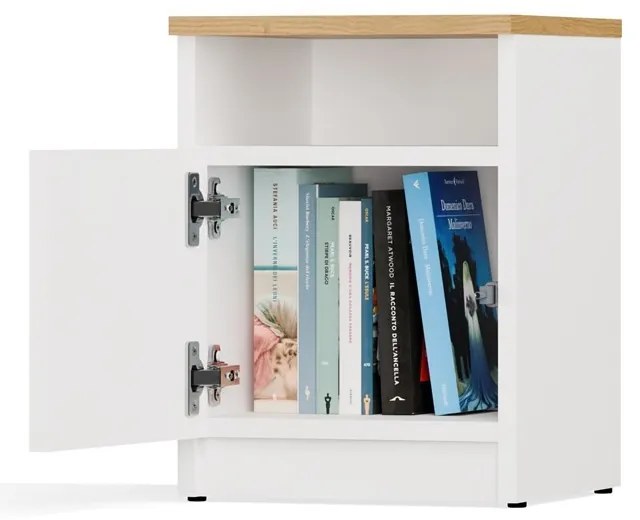 Nočný stolík Galax 30 cm dub artisan/biely