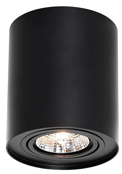 Moderné stropné bodové svetlo čierne otočné a naklápateľné AR70 - Rondoo Up