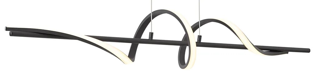 Dizajnové závesné svietidlo čierne 110 cm vrátane LED 3-stupňové stmievateľné - Wokkel