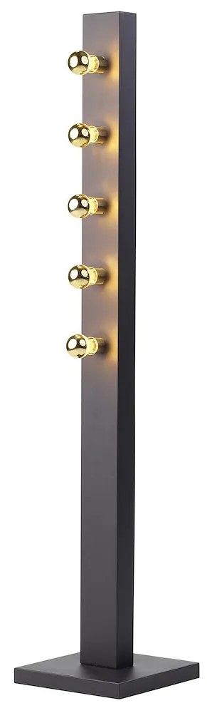 EUlight Stojacia lampa Phoenix, čierne telo svietidla