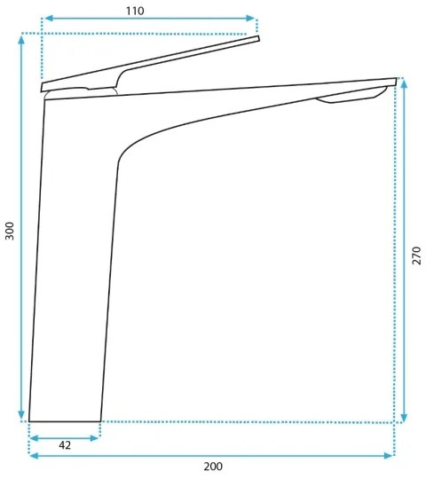 REA-B2705 - Umývadlová batéria AVALON 30 cm brúsené zlato