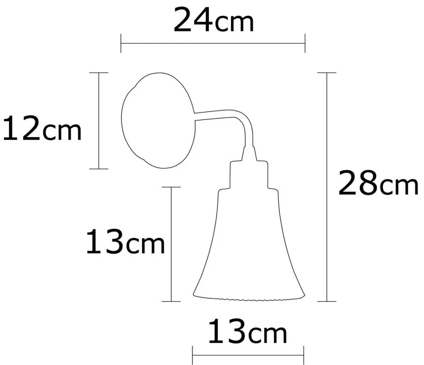 Nástenné svietidlo Foca zlaté