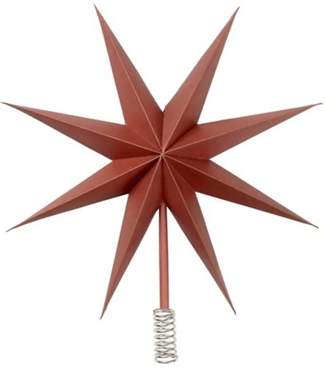 Broste Papierová hviezda/špica na strom TOP STAR červená