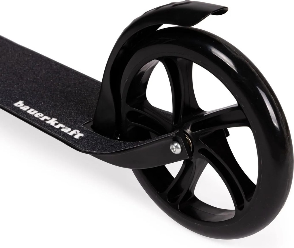Bauerkraft Skladacia mestská kolobežka pre deti a mládež, nastaviteľná 95–105 cm, 200 mm s odpružením