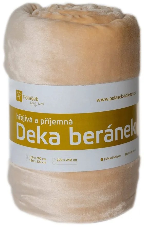 Polášek Mikroflanelová deka s barančekom - Tmavošedá | 200 x 230 cm