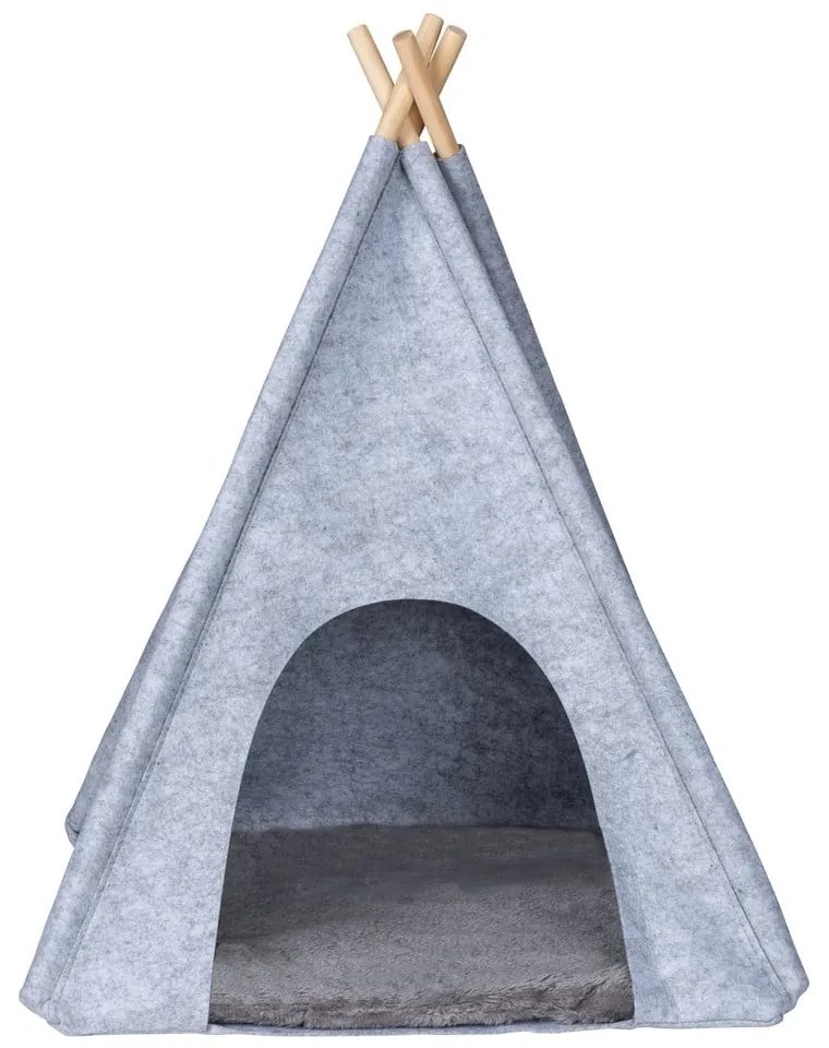 Svetlosivý teepee stan pre domácich maznáčikov Wenko