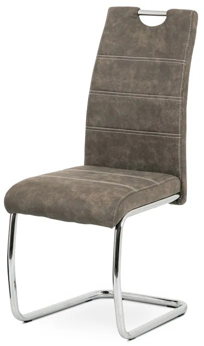 BONTEC Jedálenská stolička, čierna, látka, HC-483 BK3 Farba: Hnedá