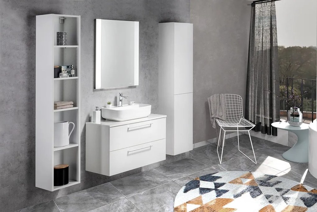 Sapho Sapho, CIRASA umývadlová skrinka 69,8x52x46cm, dub strieborný, CR701-1111