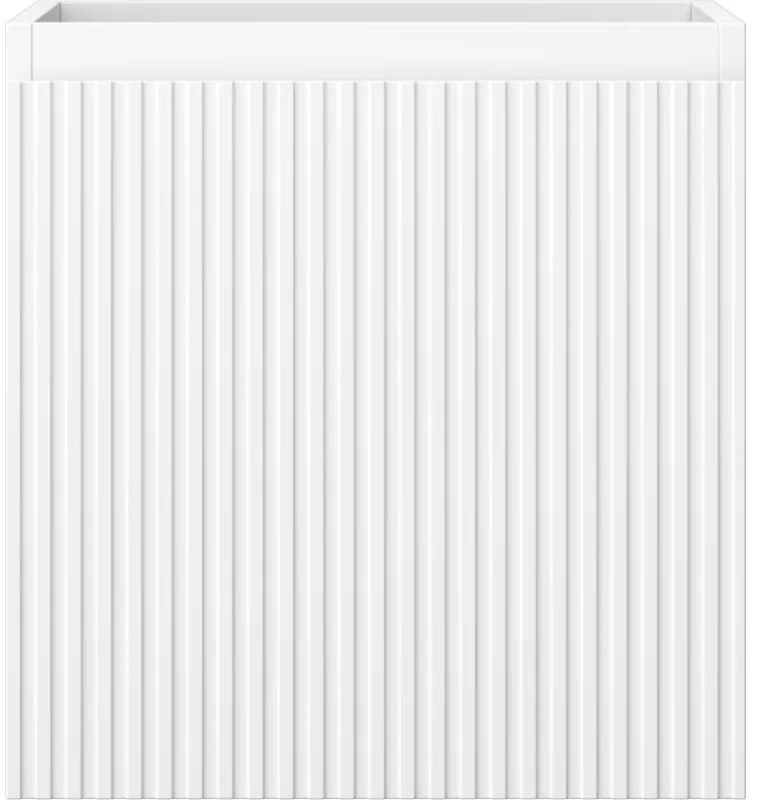 Mexen Rivel, kúpeľňová skrinka 45 cm, 1 zásuvka, drážkovaná, biela matná, 91A20-04547-1-BF01