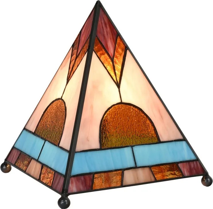 Stolová lampa Tiffany v tvare pyramídy - 26*26*30 cm