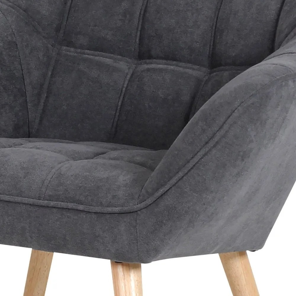 Relaxačné kreslo ASPO — masív, látka, sivá