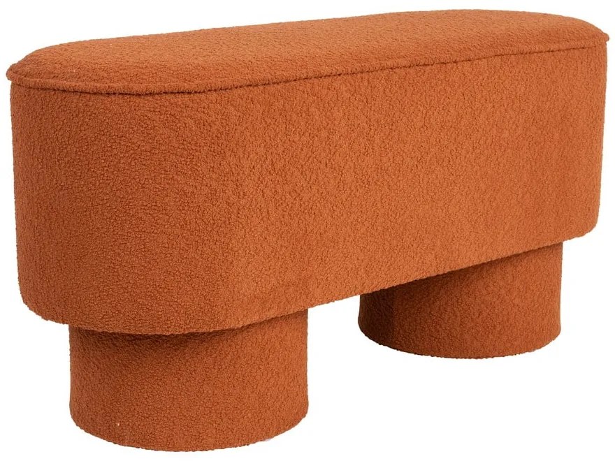 Lavica z textílie buklé v tehlovej farbe Marcos – White Label