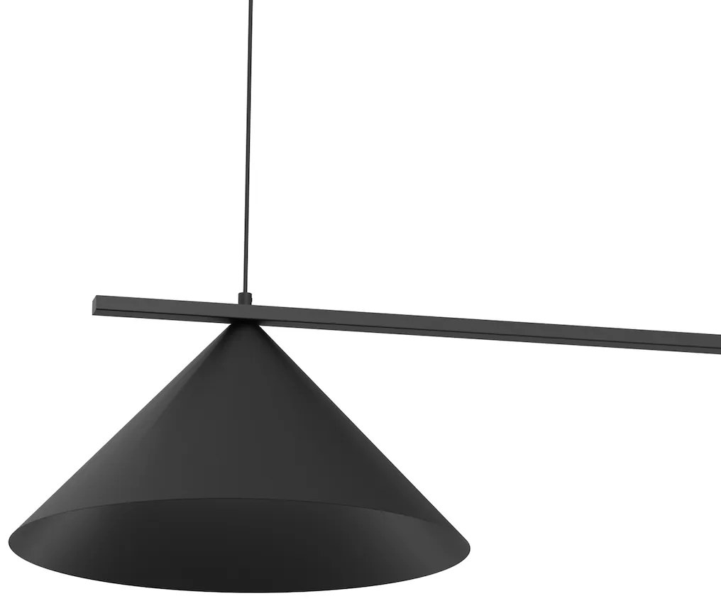 Závesné svietidlo Capital, 2x čierne kovové tienidlo, (fi 46cm), b