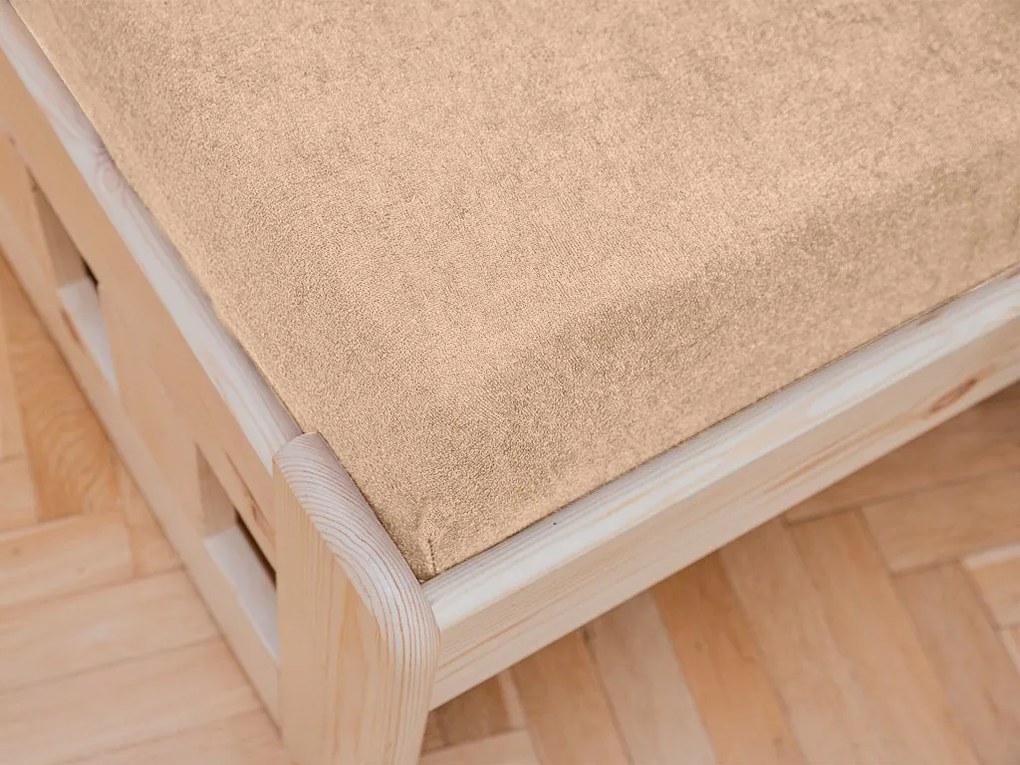 Froté plachta do detskej postieľky marhuľová 70x140 cm